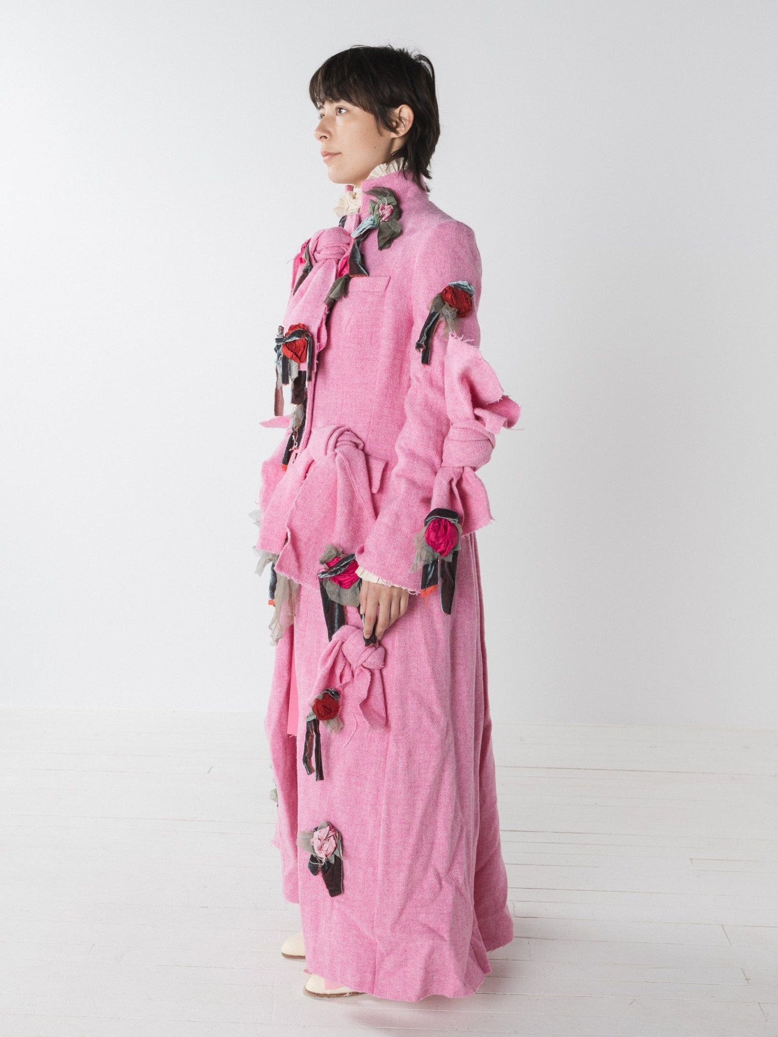 Elena Dawson Valentina Coat, Peony Pink Tweed at Worthwhile