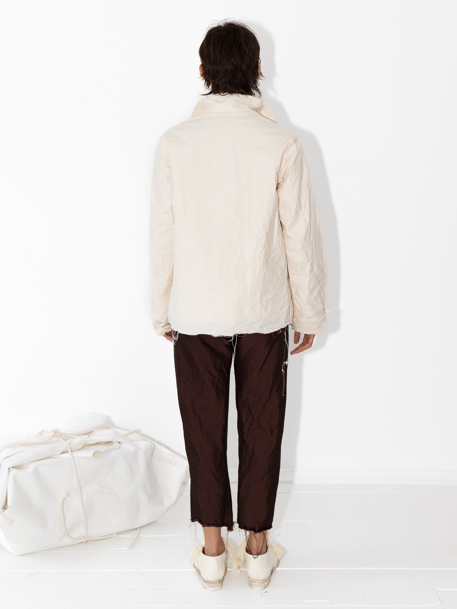 Elena Dawson Work Jacket, Cream Cotton Cambric - Worthwhile