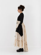 Elena Dawson Chateau Dress in Black Caviar with Cream Cotton Cambric - ELENA DAWSON at Worthwhile - shop DRESS
