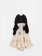 Elena Dawson Chateau Dress in Black Caviar with Cream Cotton Cambric - ELENA DAWSON at Worthwhile - shop DRESS