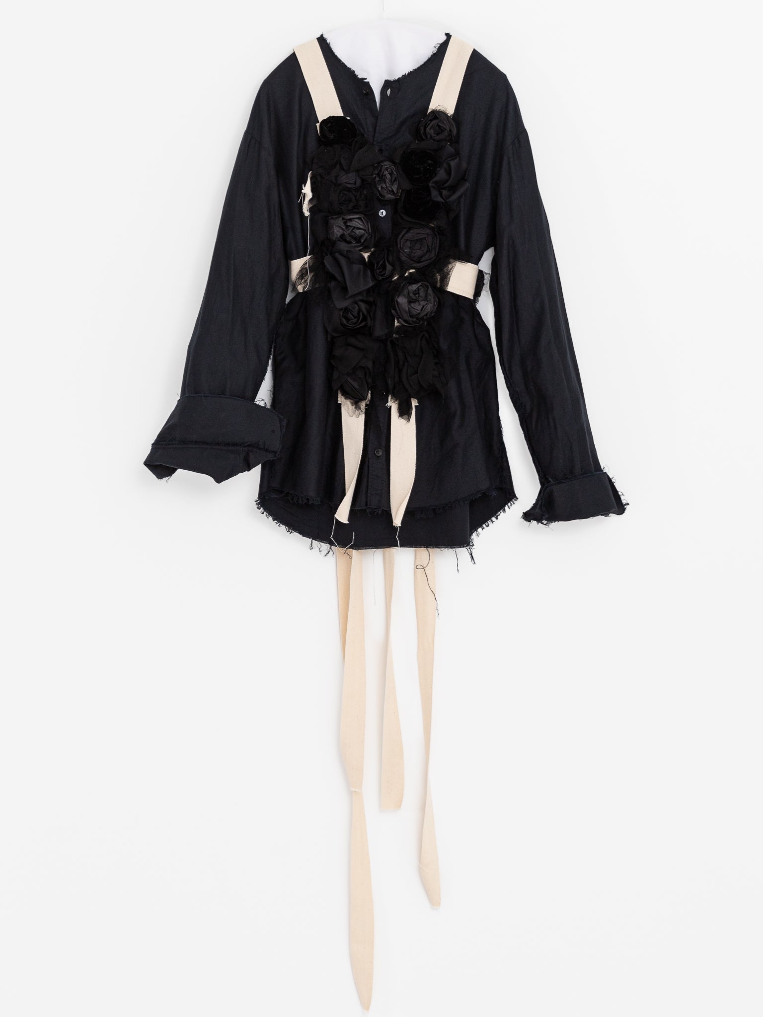 Elena Dawson Rosebud Harness in Cream with Black Roses - ELENA DAWSON at Worthwhile - shop SCARF