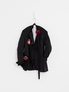 Elena Dawson 1X Hacking Jacket with Flowers, Black - ELENA DAWSON at Worthwhile - shop JACKET
