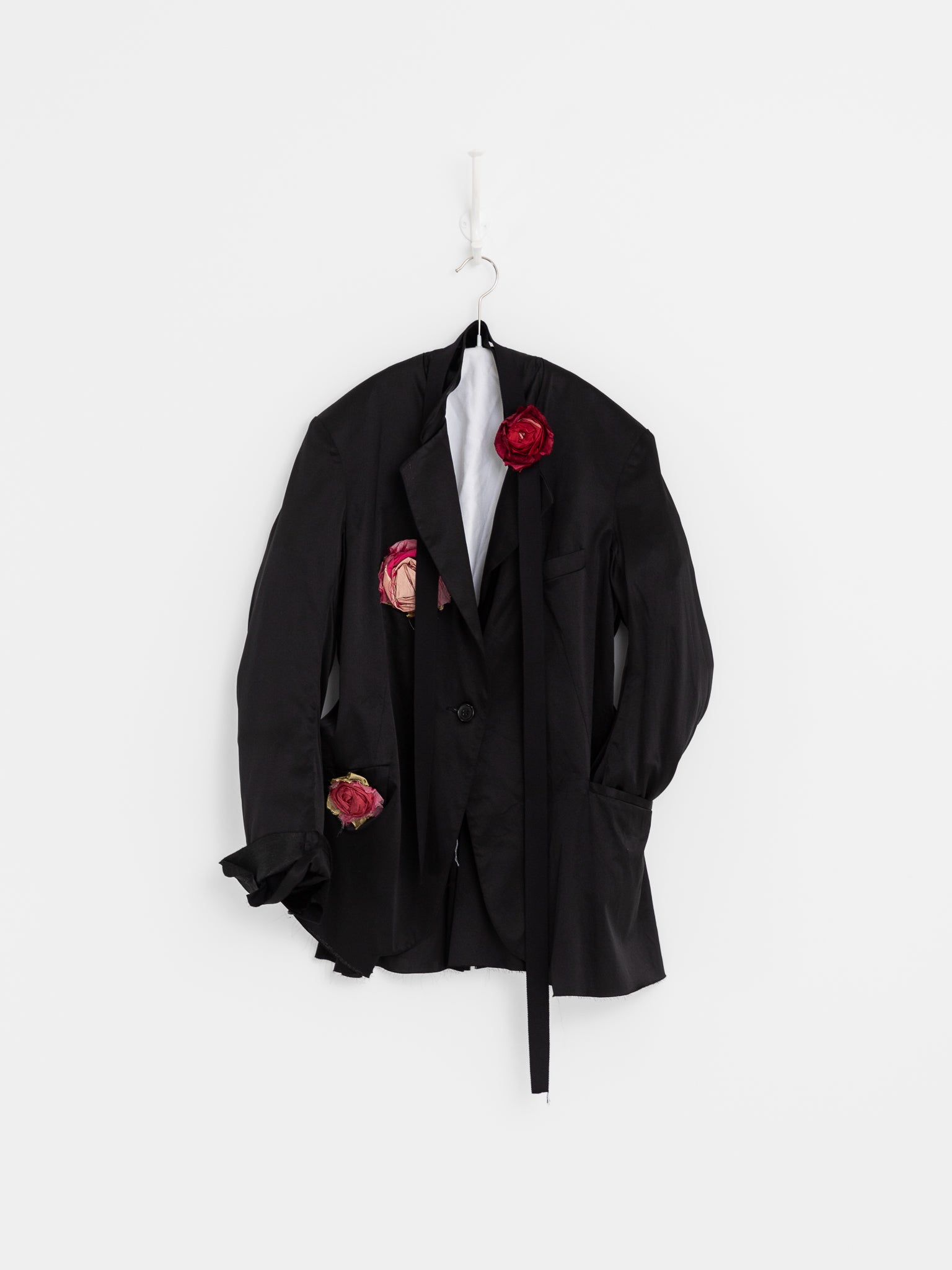 Elena Dawson 1X Hacking Jacket with Flowers, Black - ELENA DAWSON at Worthwhile - shop JACKET