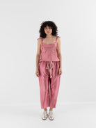 Elena Dawson Drawstring Pant in ED Pink - ELENA DAWSON at Worthwhile - shop PANT