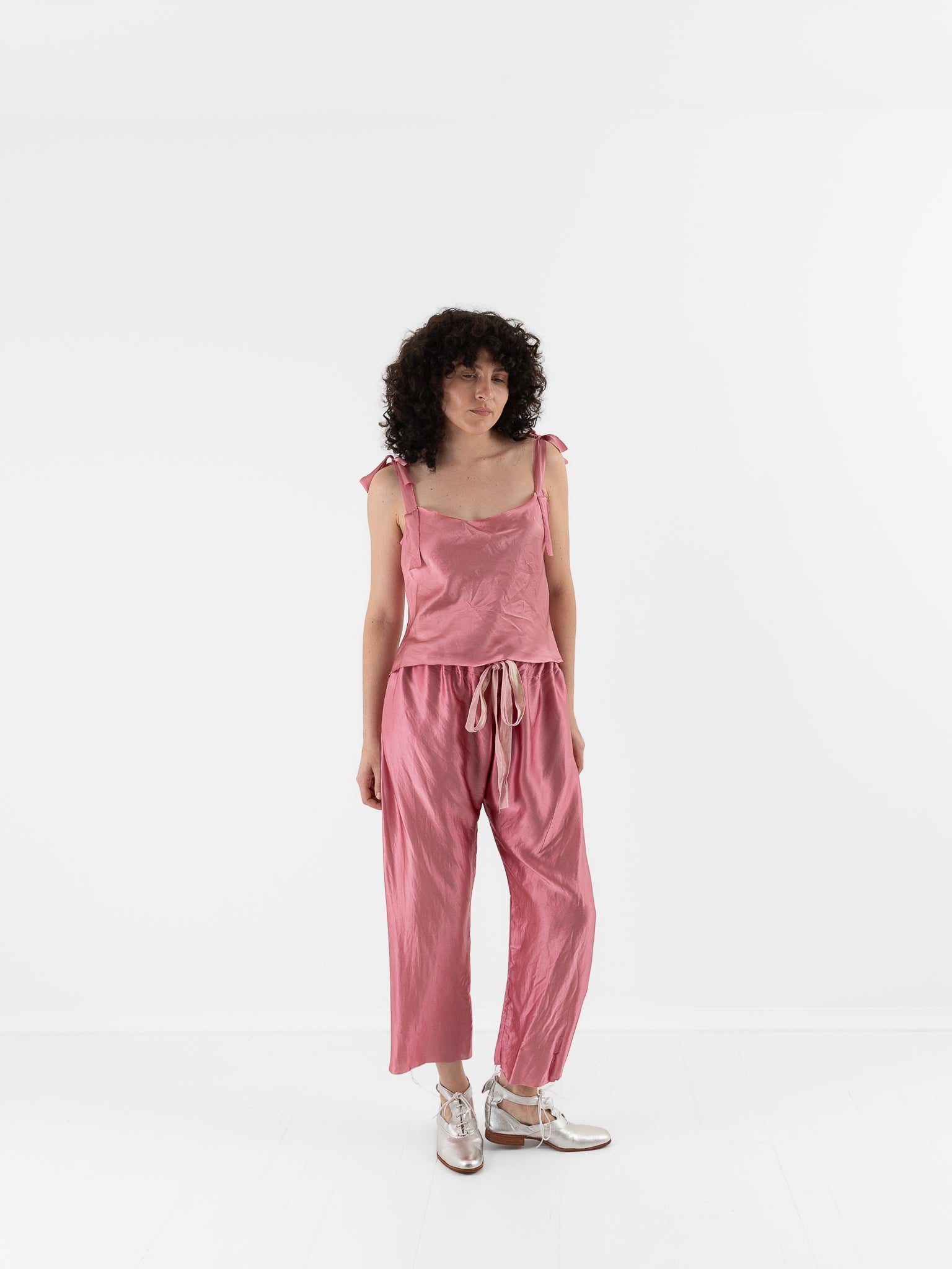 Elena Dawson Drawstring Pant in ED Pink - ELENA DAWSON at Worthwhile - shop PANT