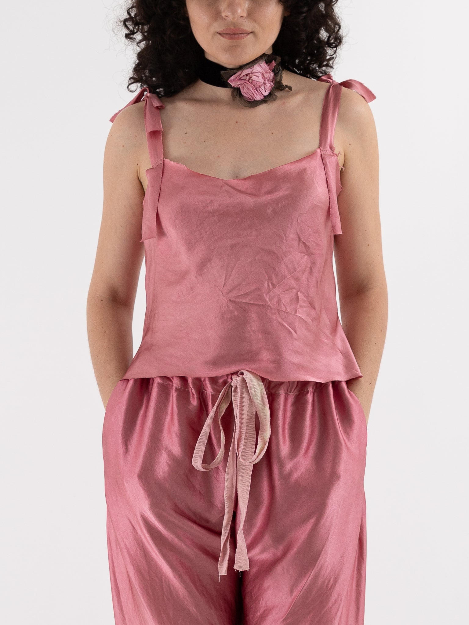 Elena Dawson Choker in Black Velvet with Flower - ELENA DAWSON at Worthwhile - shop NECKLACES