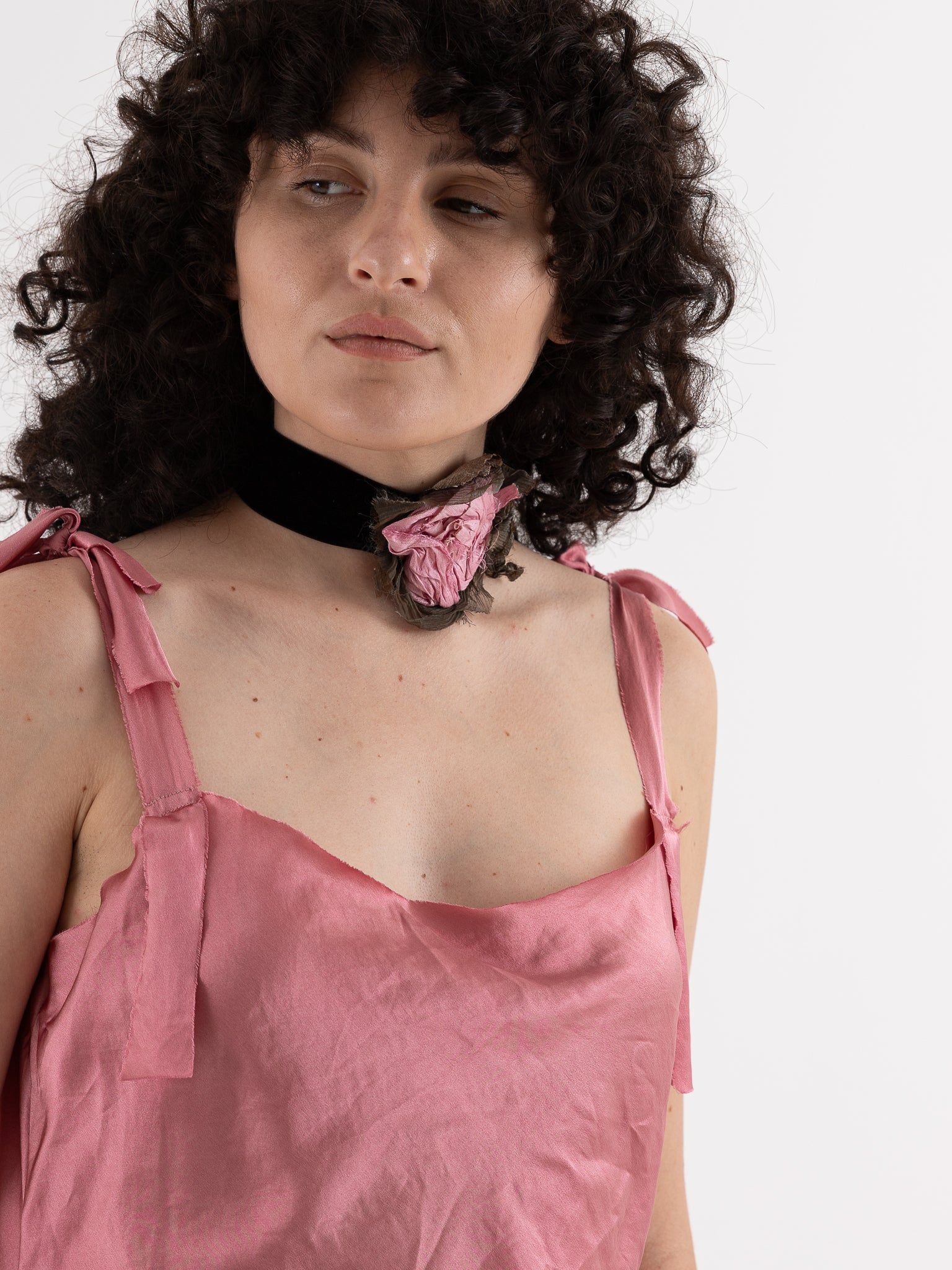 Elena Dawson Choker in Black Velvet with Flower - ELENA DAWSON at Worthwhile - shop NECKLACES