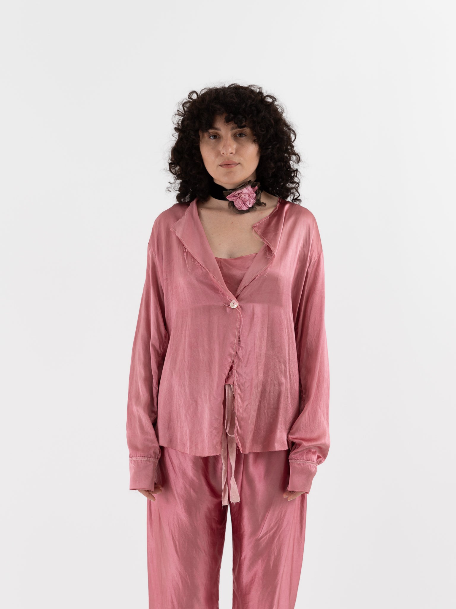 Elena Dawson 1X Button Shirt in ED Pink - ELENA DAWSON at Worthwhile - shop TOP