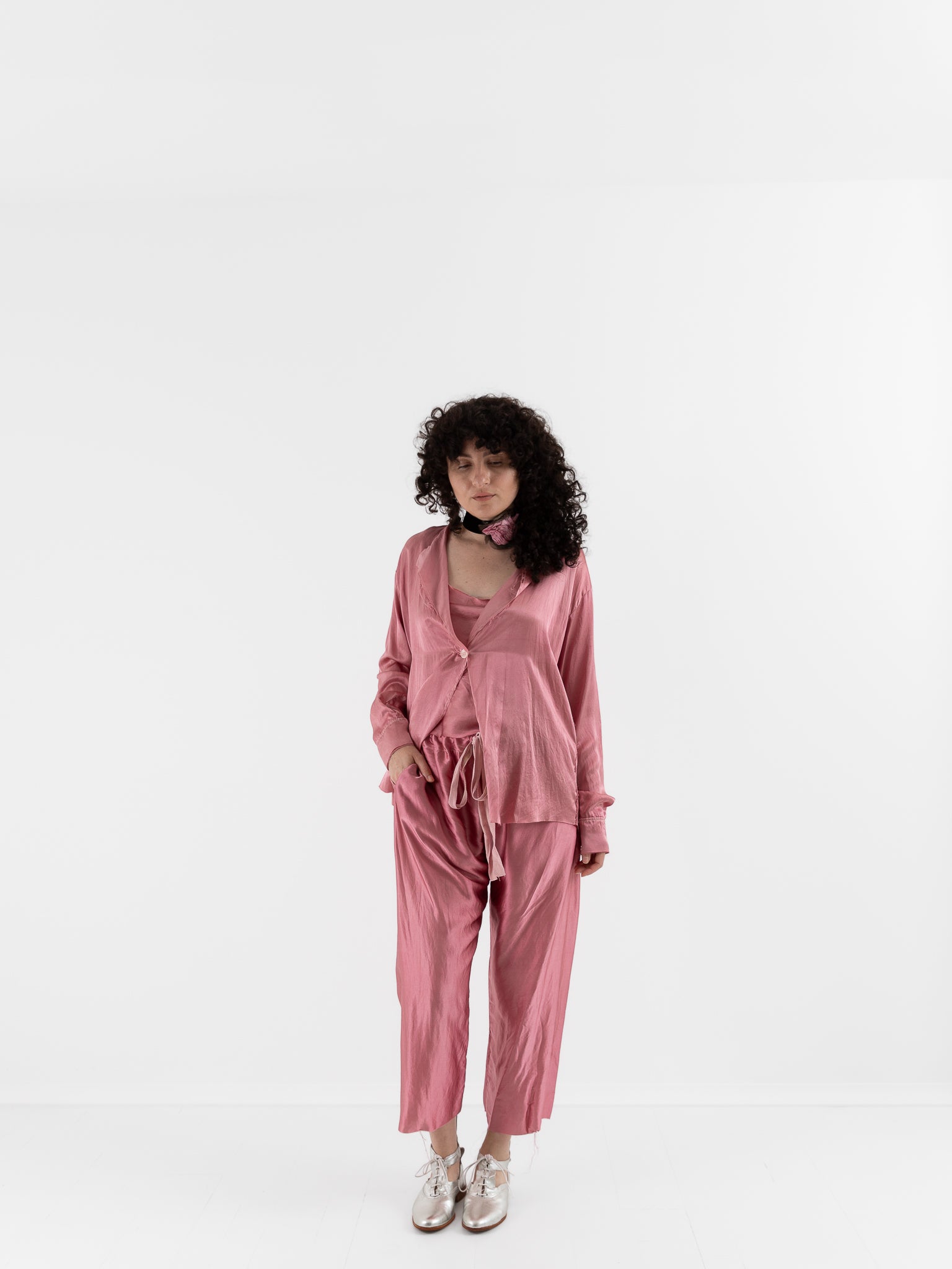Elena Dawson 1X Button Shirt in ED Pink - ELENA DAWSON at Worthwhile - shop TOP