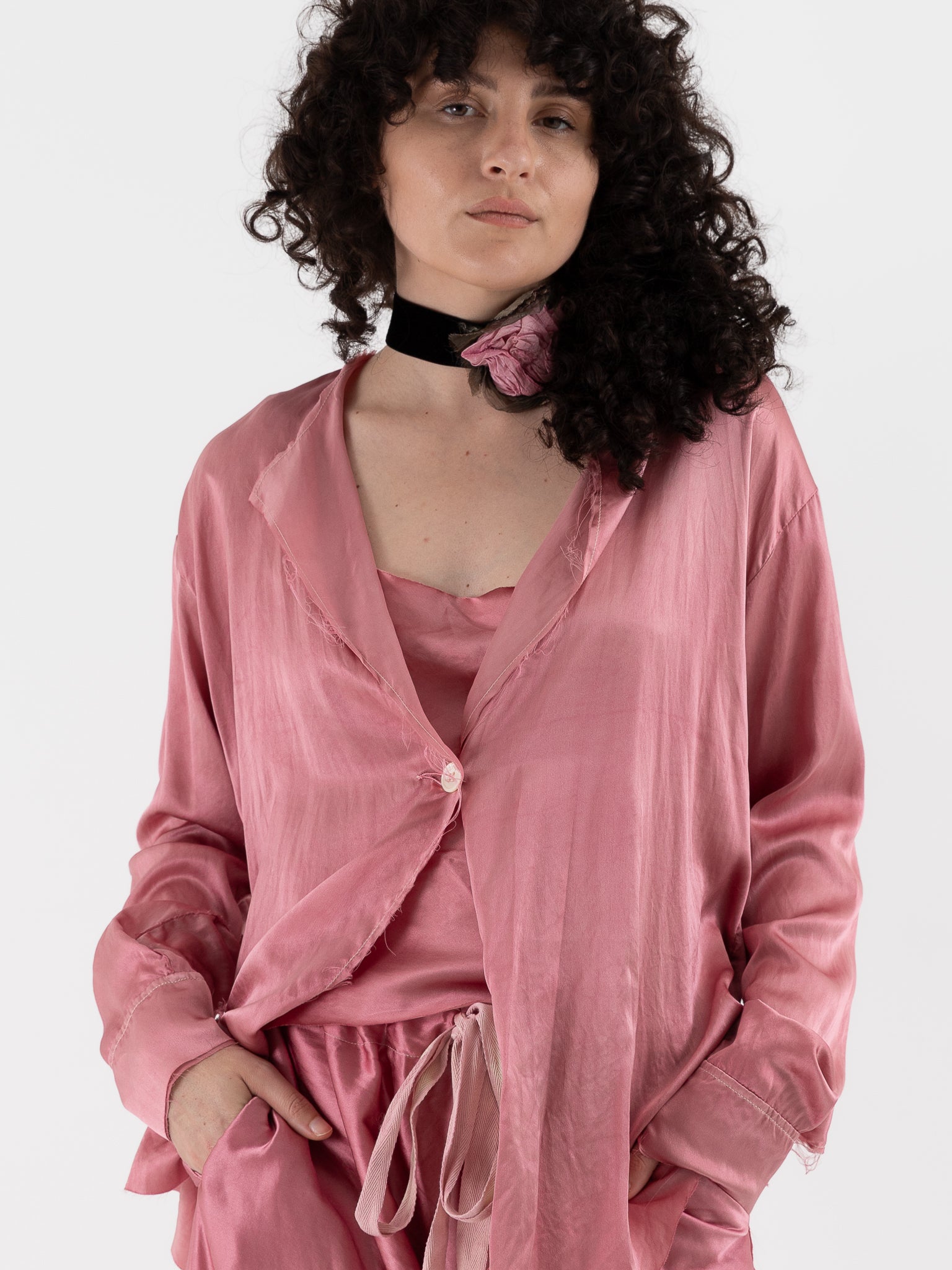 Elena Dawson 1X Button Shirt in ED Pink - ELENA DAWSON at Worthwhile - shop TOP