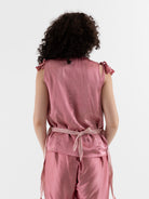 Elena Dawson 10X Waistcoat with Collar in ED Pink - ELENA DAWSON at Worthwhile - shop VEST