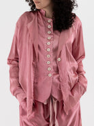Elena Dawson 10X Waistcoat with Collar in ED Pink - ELENA DAWSON at Worthwhile - shop VEST