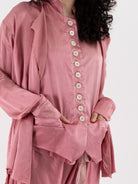 Elena Dawson 10X Waistcoat with Collar in ED Pink - ELENA DAWSON at Worthwhile - shop VEST