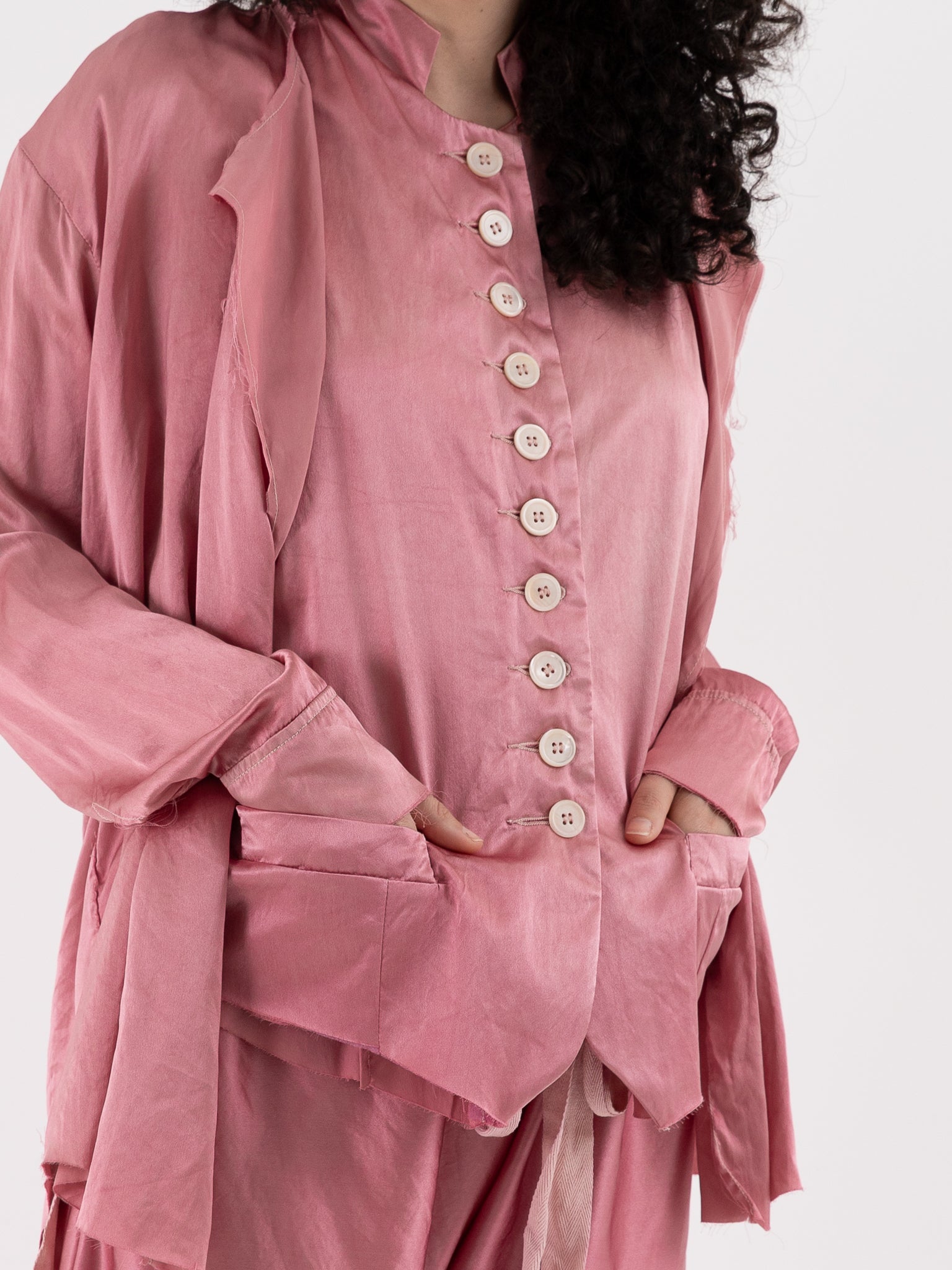 Elena Dawson 10X Waistcoat with Collar in ED Pink - ELENA DAWSON at Worthwhile - shop VEST
