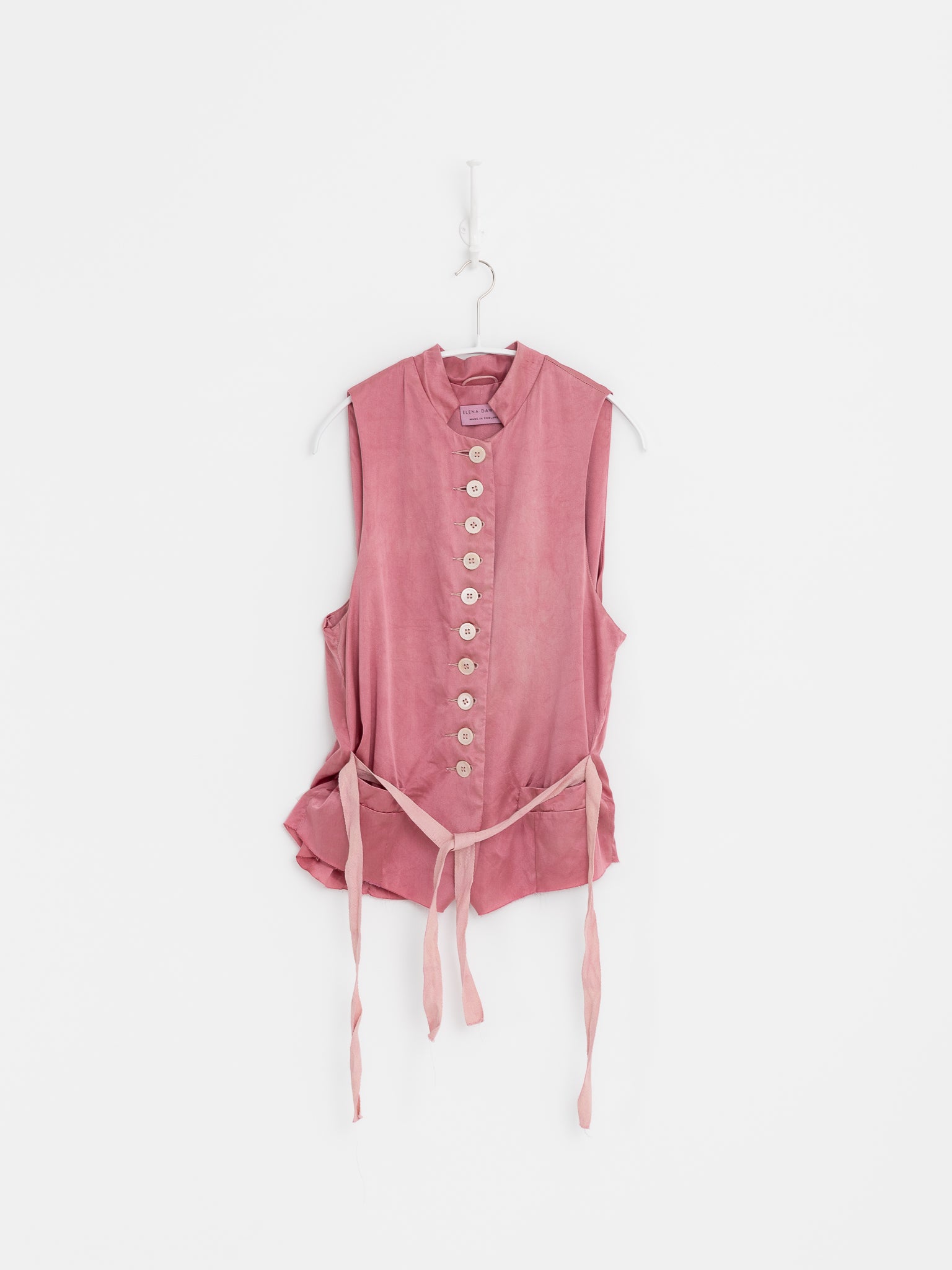 Elena Dawson 10X Waistcoat with Collar in ED Pink - ELENA DAWSON at Worthwhile - shop VEST