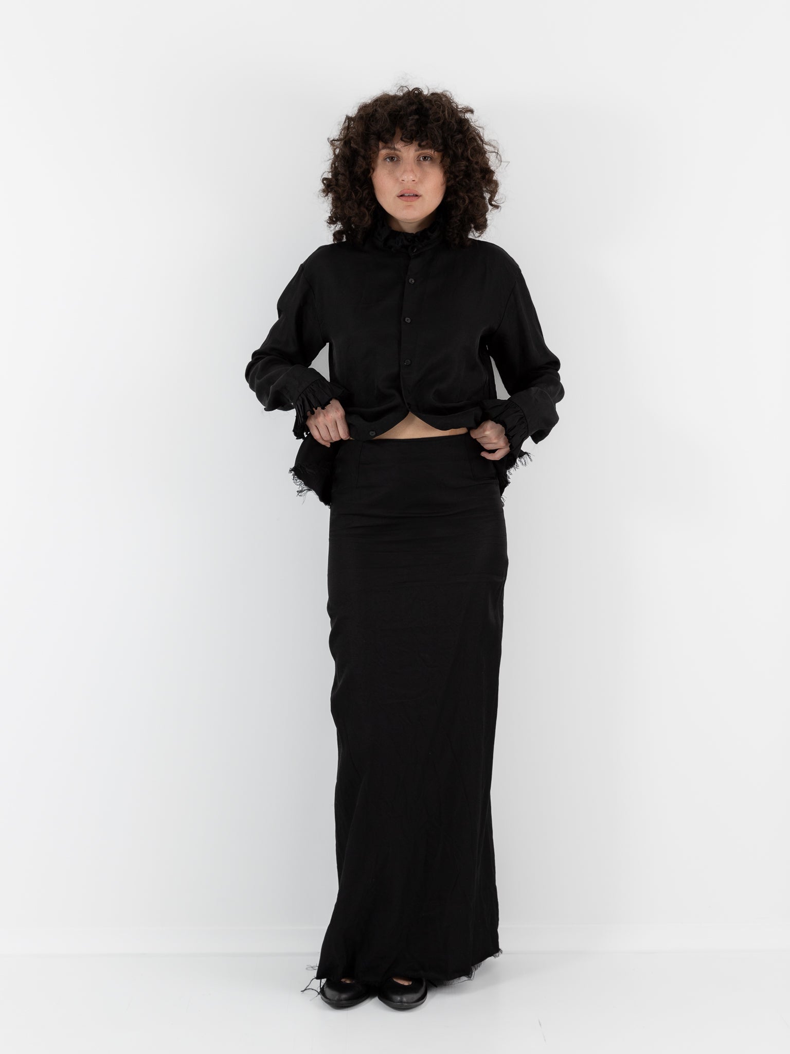Elena Dawson Slim Skirt, Black - ELENA DAWSON at Worthwhile