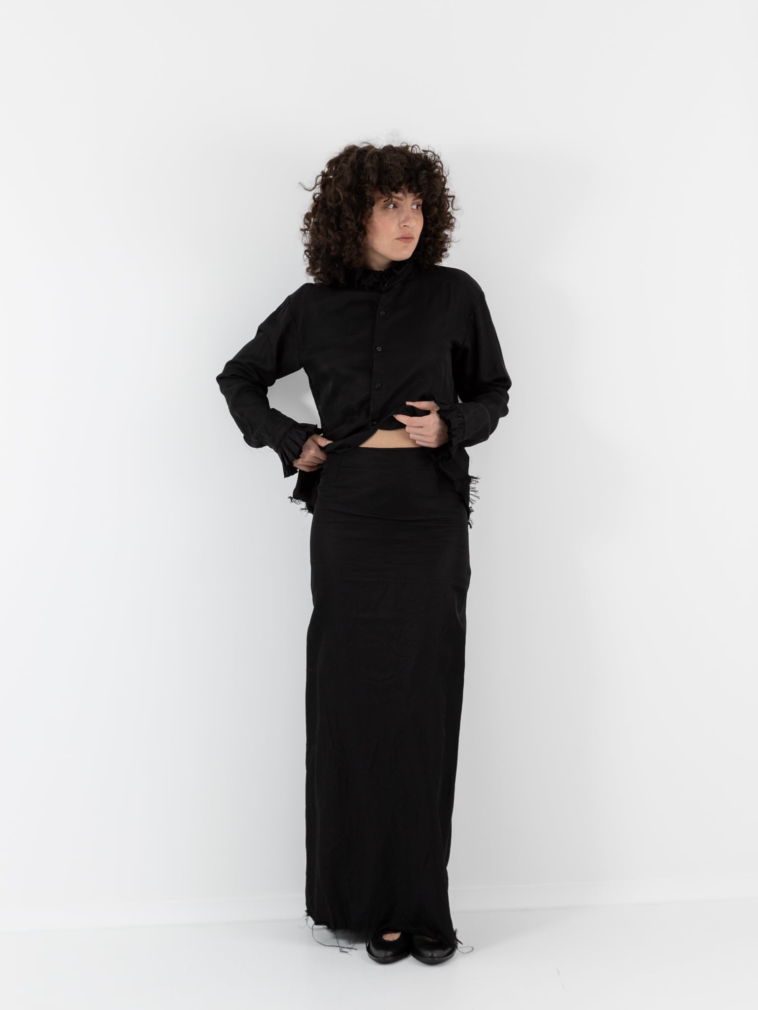 Elena Dawson Slim Skirt, Black - ELENA DAWSON at Worthwhile