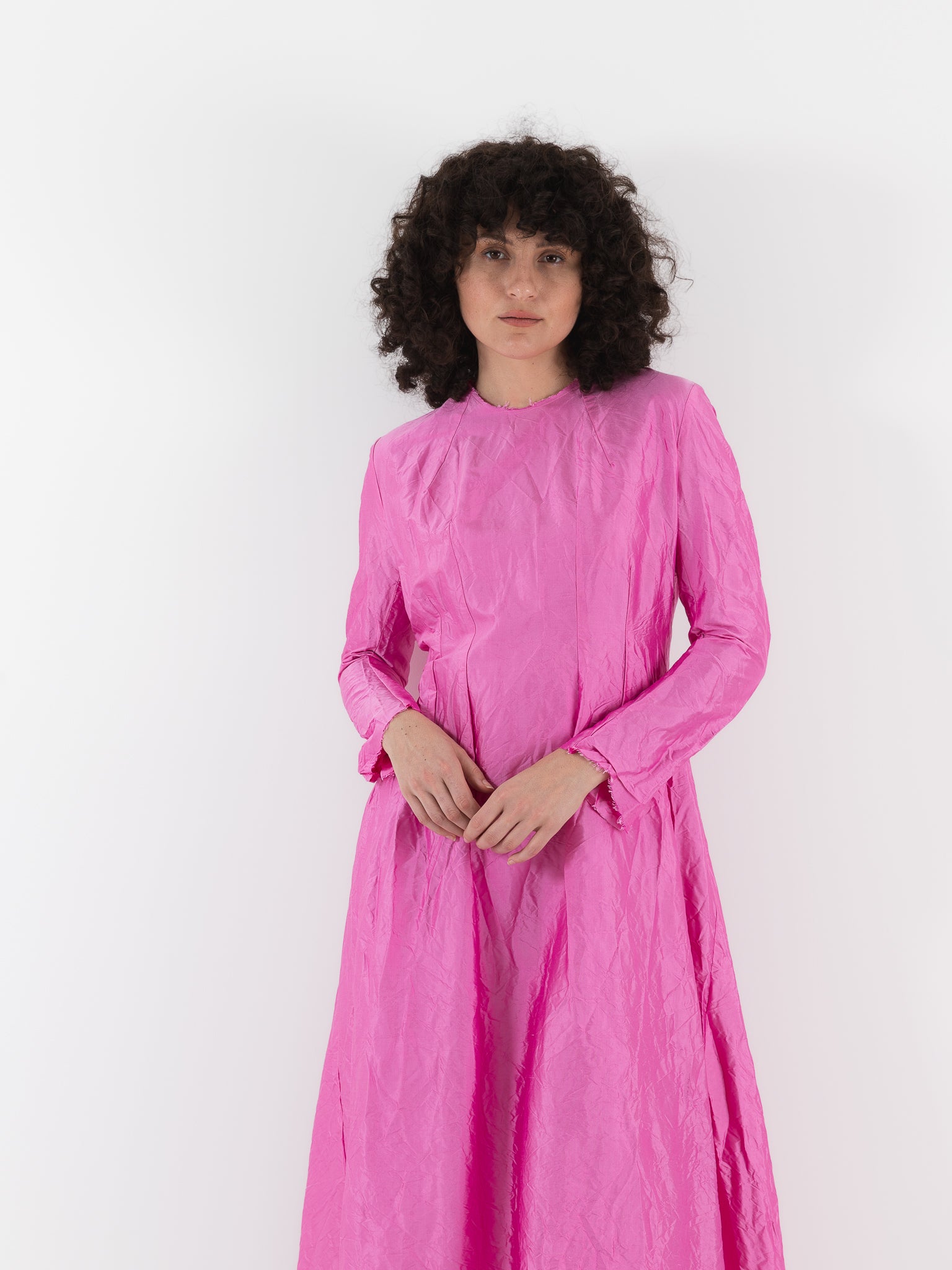 Elena Dawson Viola Dress, Rhubarb - ELENA DAWSON at Worthwhile
