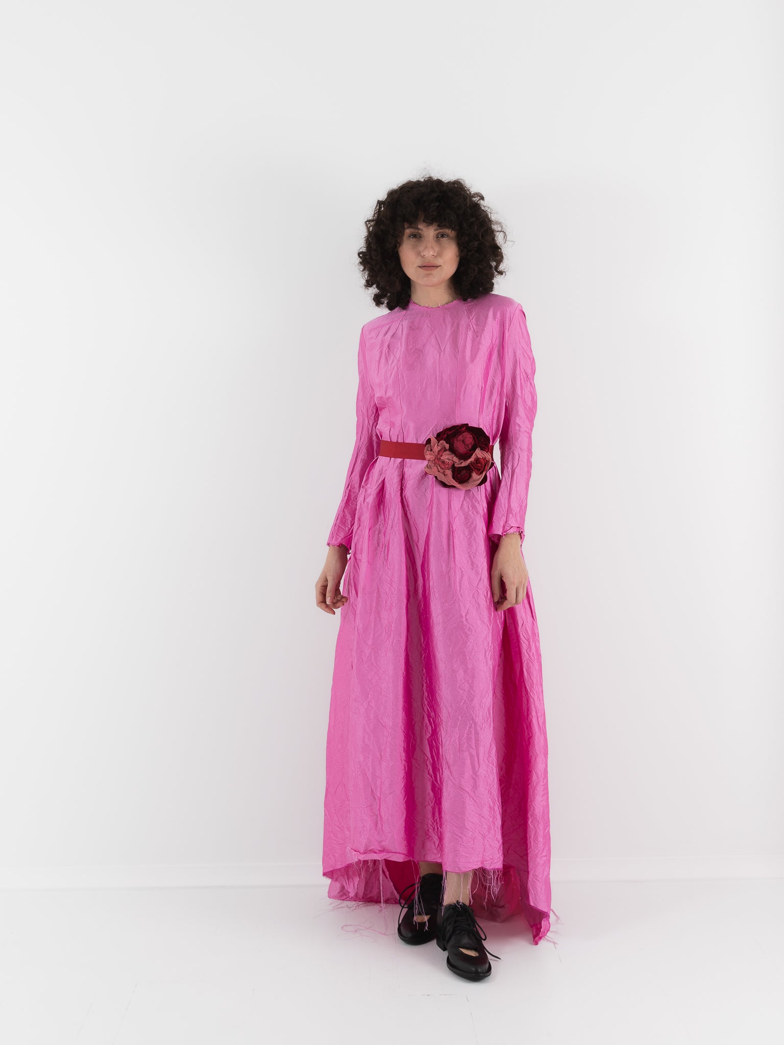 Elena Dawson Viola Dress, Rhubarb - ELENA DAWSON at Worthwhile