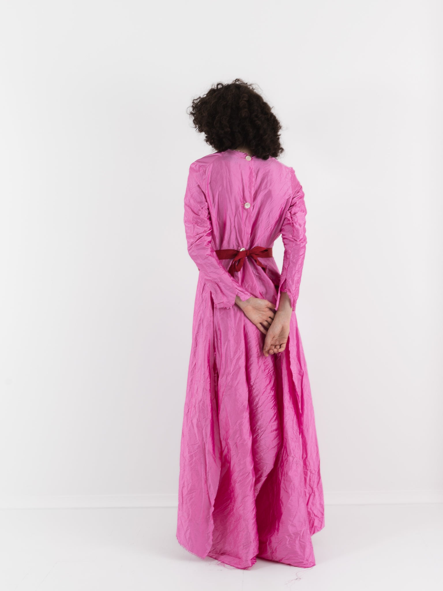 Elena Dawson Viola Dress, Rhubarb - ELENA DAWSON at Worthwhile