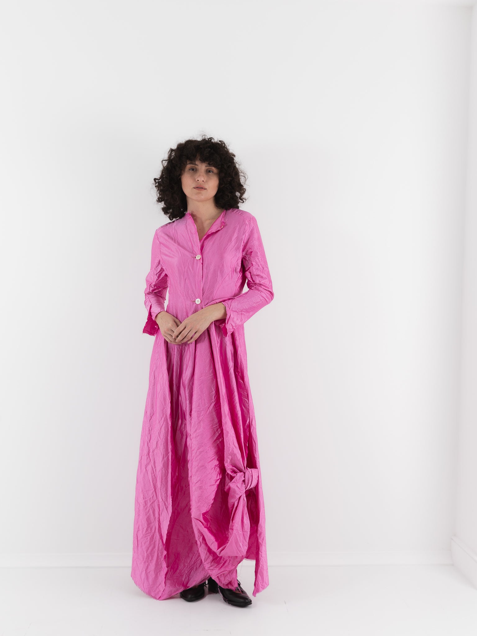 Elena Dawson Viola Dress, Rhubarb - ELENA DAWSON at Worthwhile