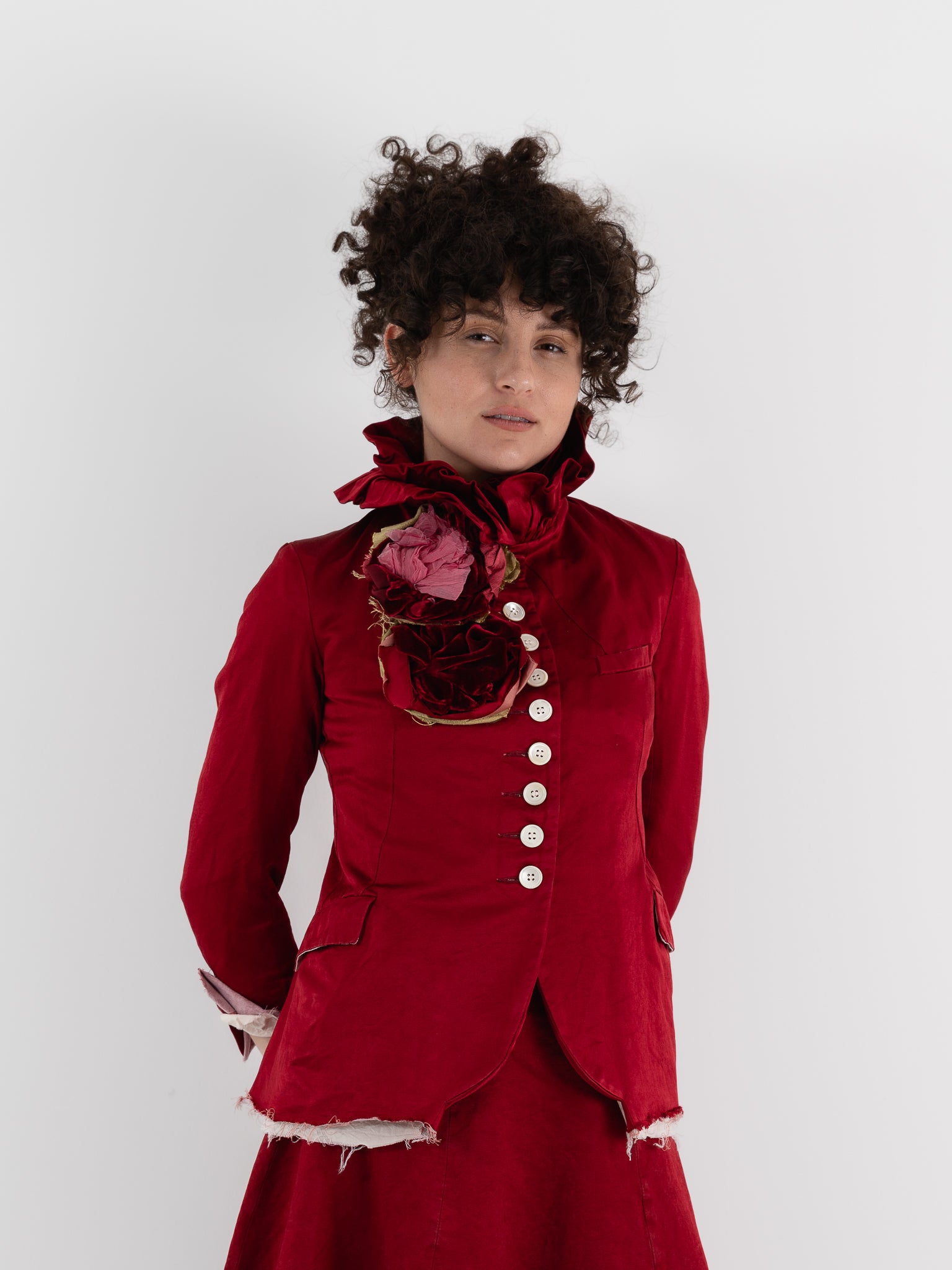 Elena Dawson 9X Monet Jacket, Scarlet - ELENA DAWSON at Worthwhile
