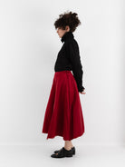 Elena Dawson Tea Skirt, Scarlet - ELENA DAWSON at Worthwhile