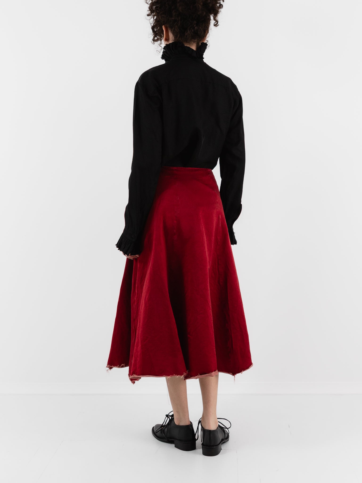 Elena Dawson Tea Skirt, Scarlet - ELENA DAWSON at Worthwhile