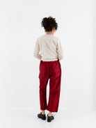 Elena Dawson Drawstring Trouser, Scarlet - ELENA DAWSON at Worthwhile