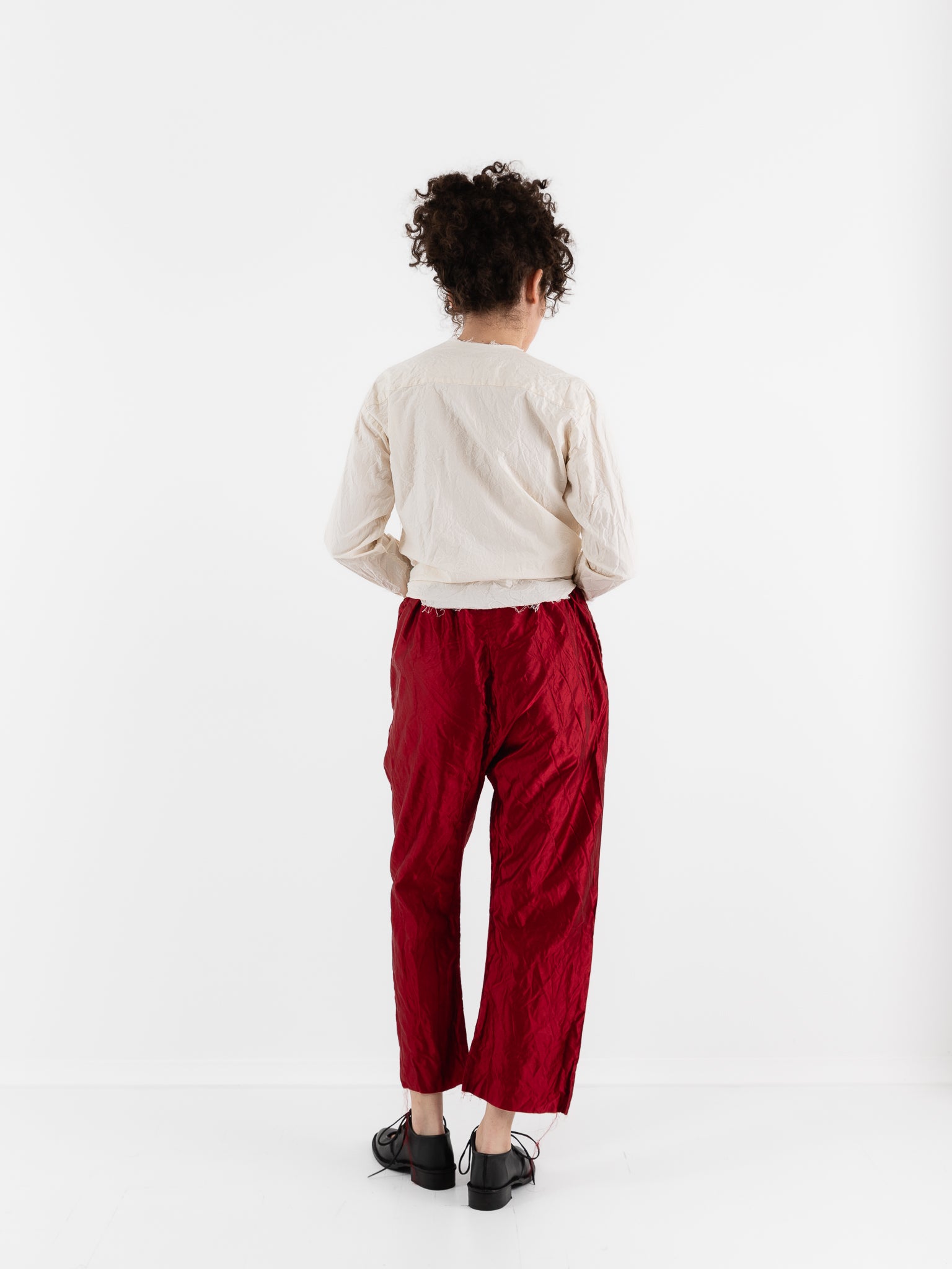 Elena Dawson Drawstring Trouser, Scarlet - ELENA DAWSON at Worthwhile