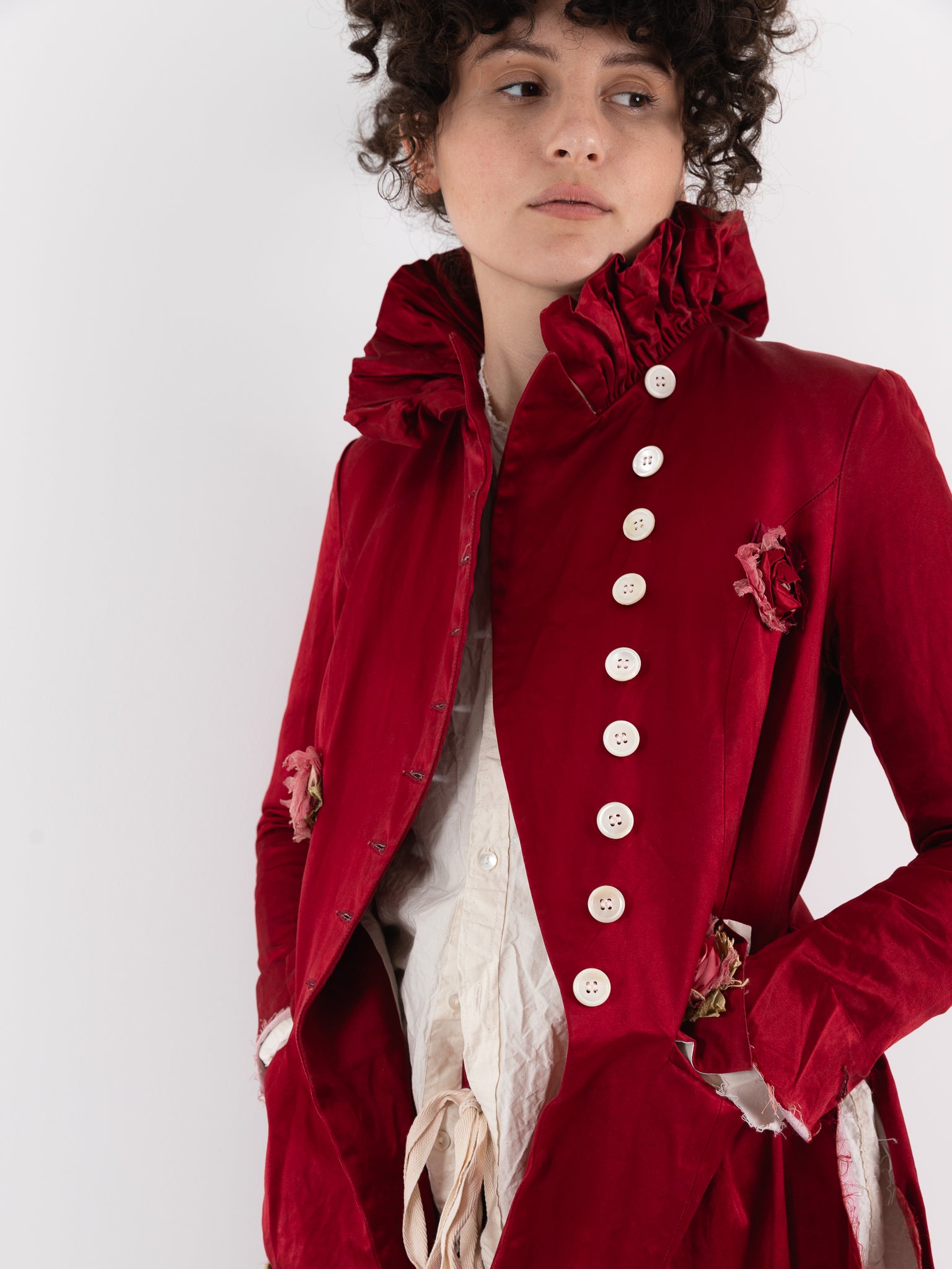 Elena Dawson 9X Monet Coat, Scarlet - ELENA DAWSON at Worthwhile