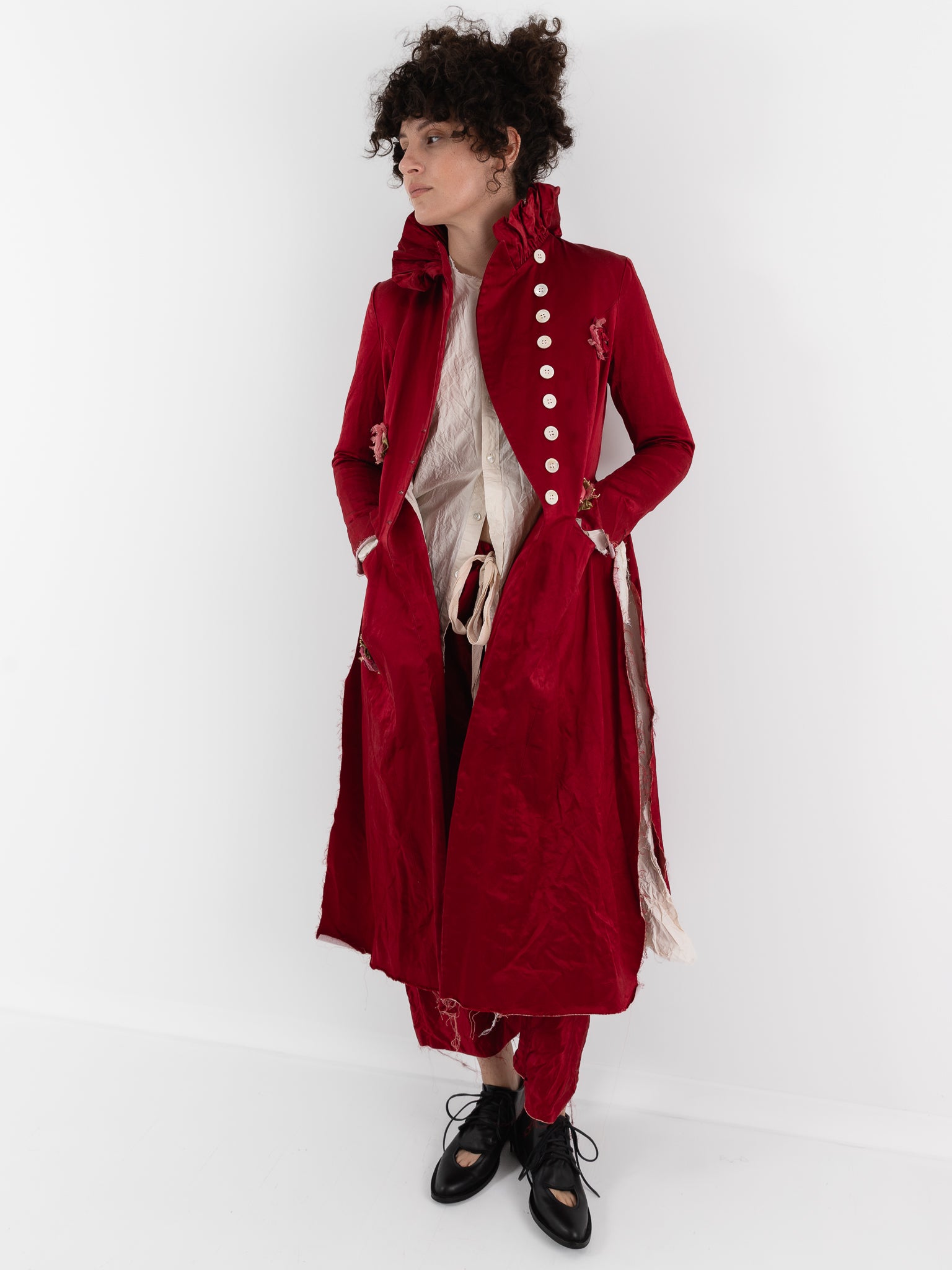 Elena Dawson 9X Monet Coat, Scarlet - ELENA DAWSON at Worthwhile