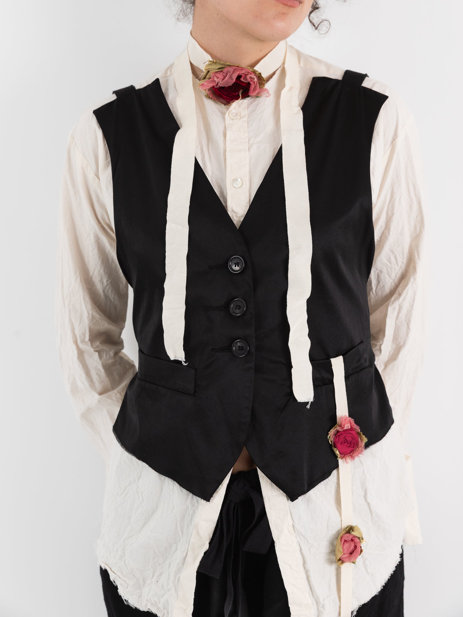 Elena Dawson 3X Waistcoat, Black - ELENA DAWSON at Worthwhile