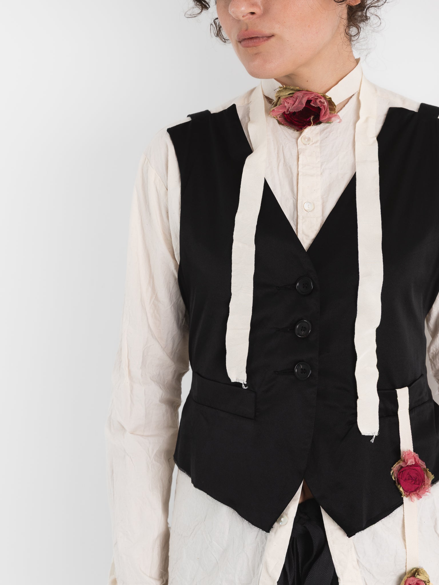 Elena Dawson 3X Waistcoat, Black - ELENA DAWSON at Worthwhile
