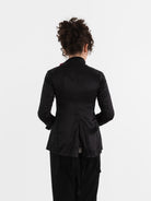 Elena Dawson 1X Hacking Jacket with Flowers, Black - ELENA DAWSON at Worthwhile