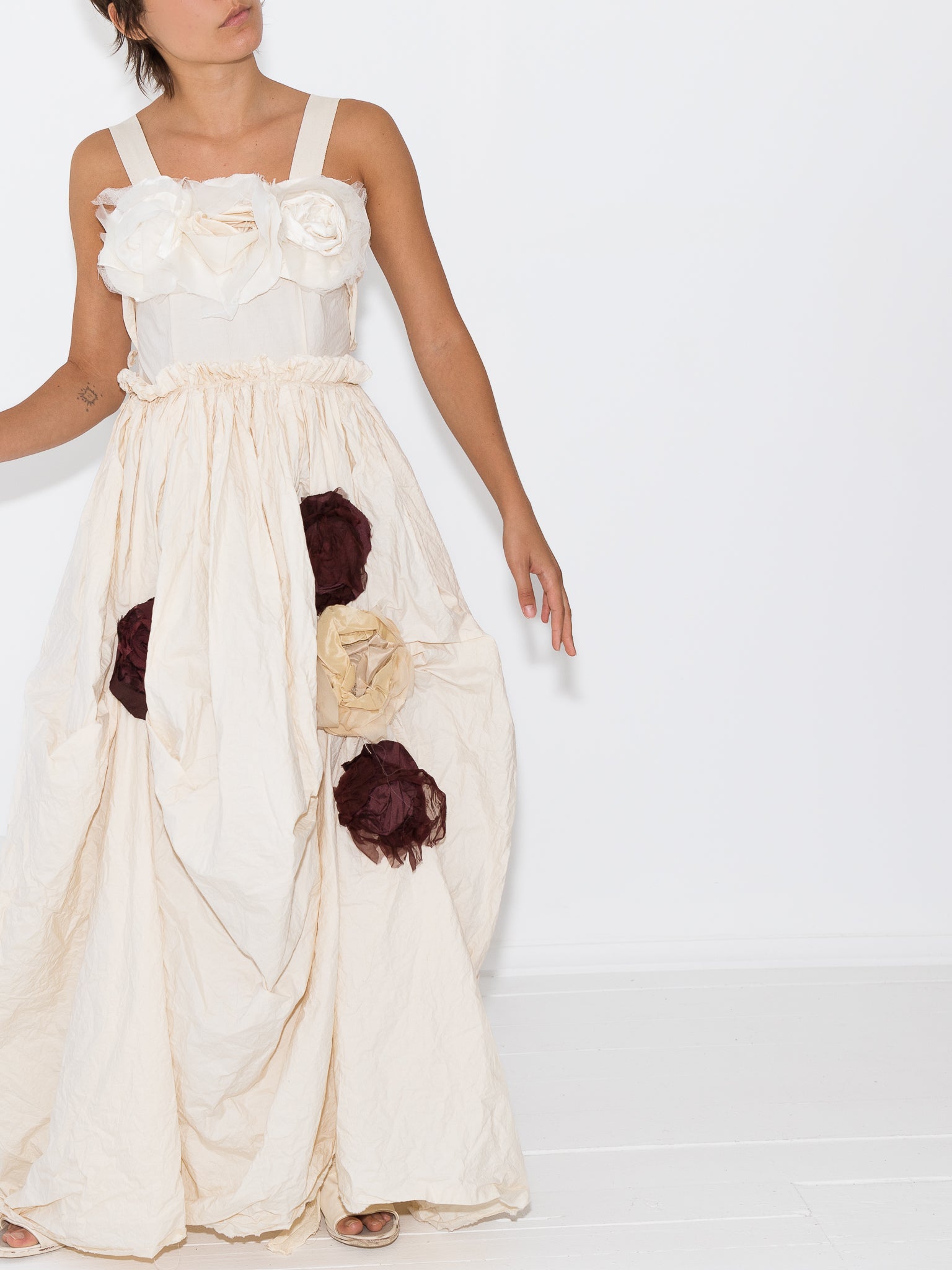 Elena Dawson Bed Dress, Cream Cotton Cambric - Worthwhile