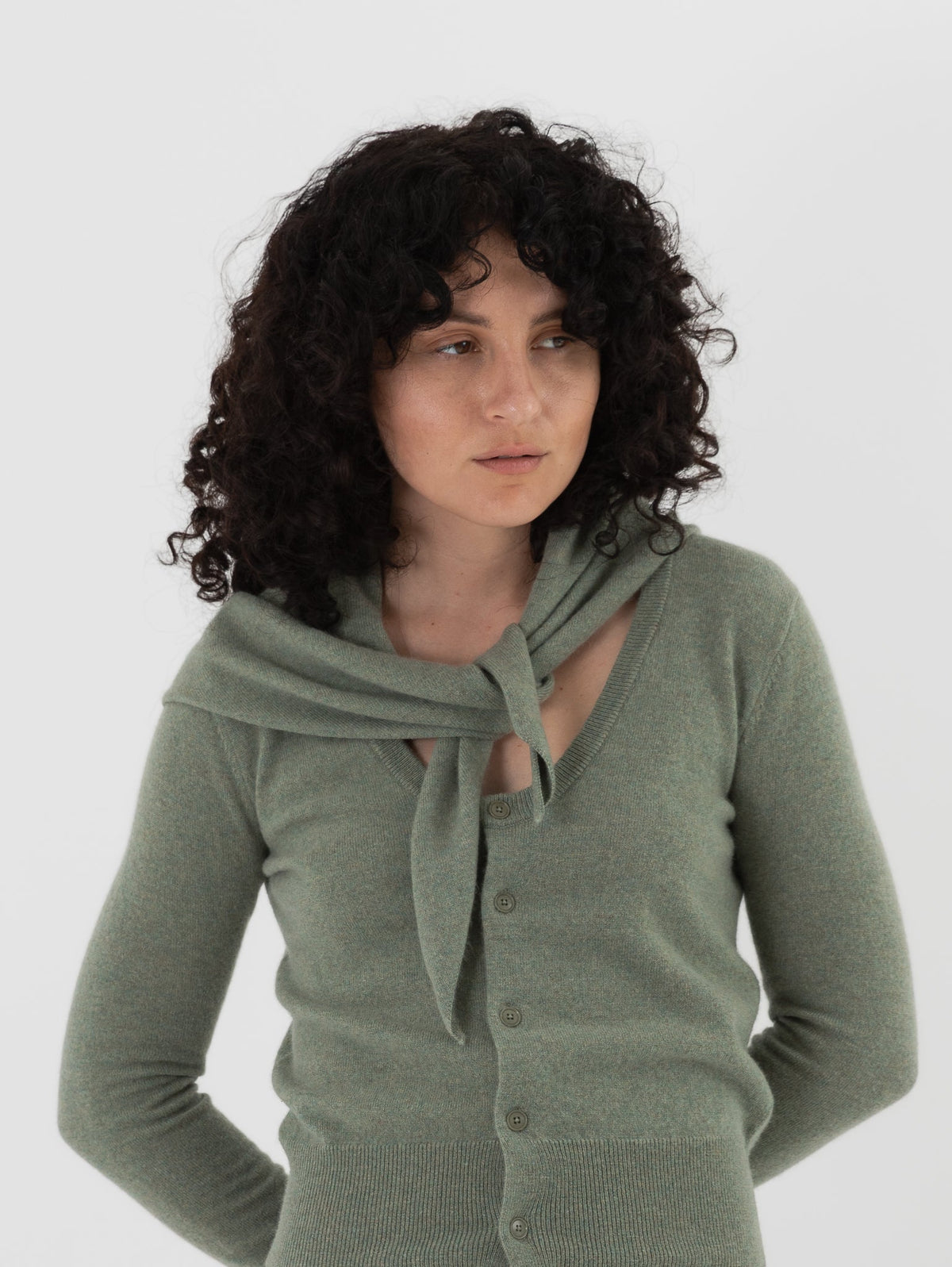 Extreme Cashmere n°35 Bandana in Hemlock - EXTREME CASHMERE at Worthwhile - shop SCARF