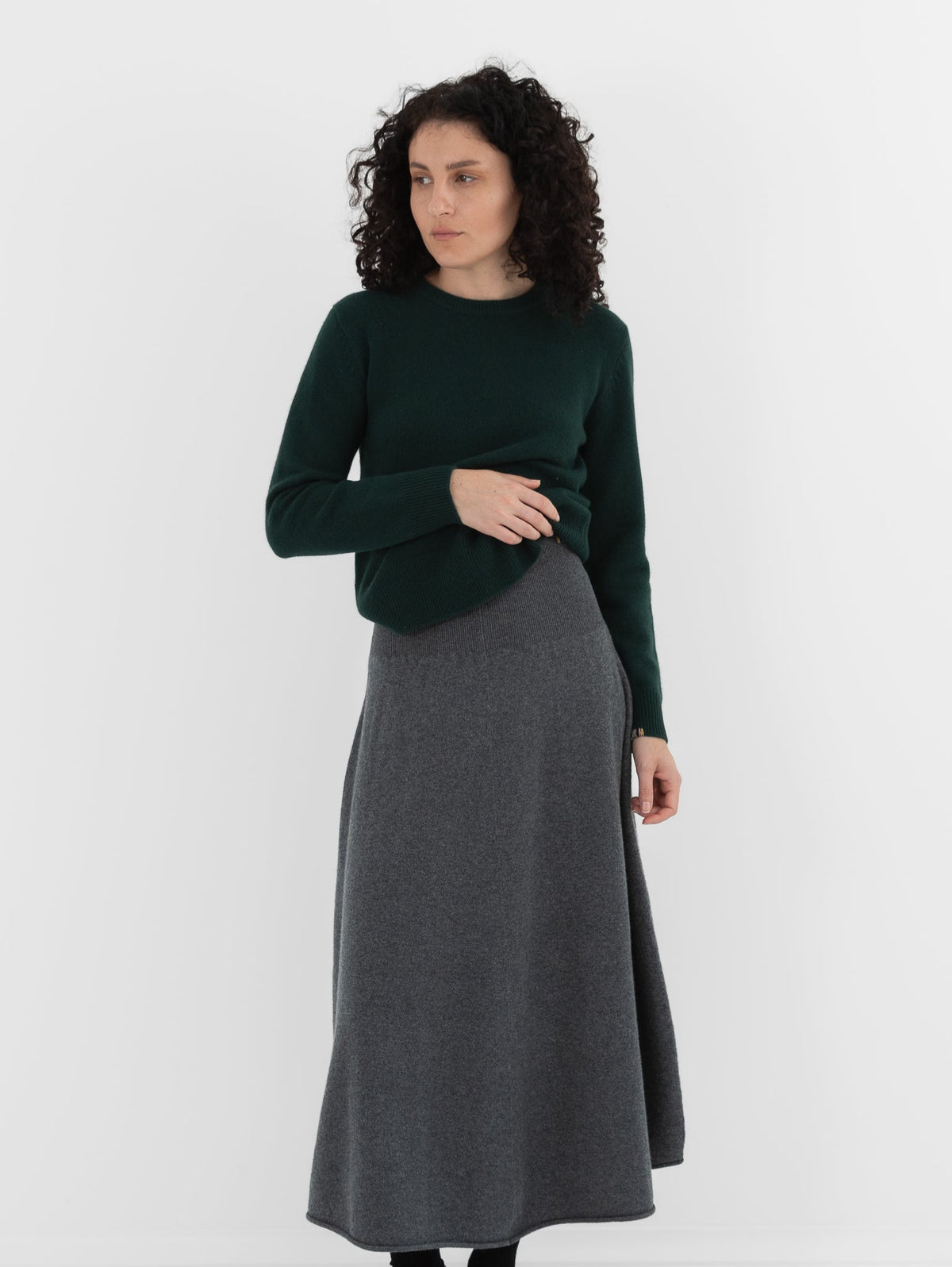 Extreme Cashmere n°388 Ease Skirt in Felt - EXTREME CASHMERE at Worthwhile - shop SKIRT