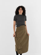 Extreme Cashmere n°388 Ease Skirt in Hunter - EXTREME CASHMERE at Worthwhile - shop SKIRT