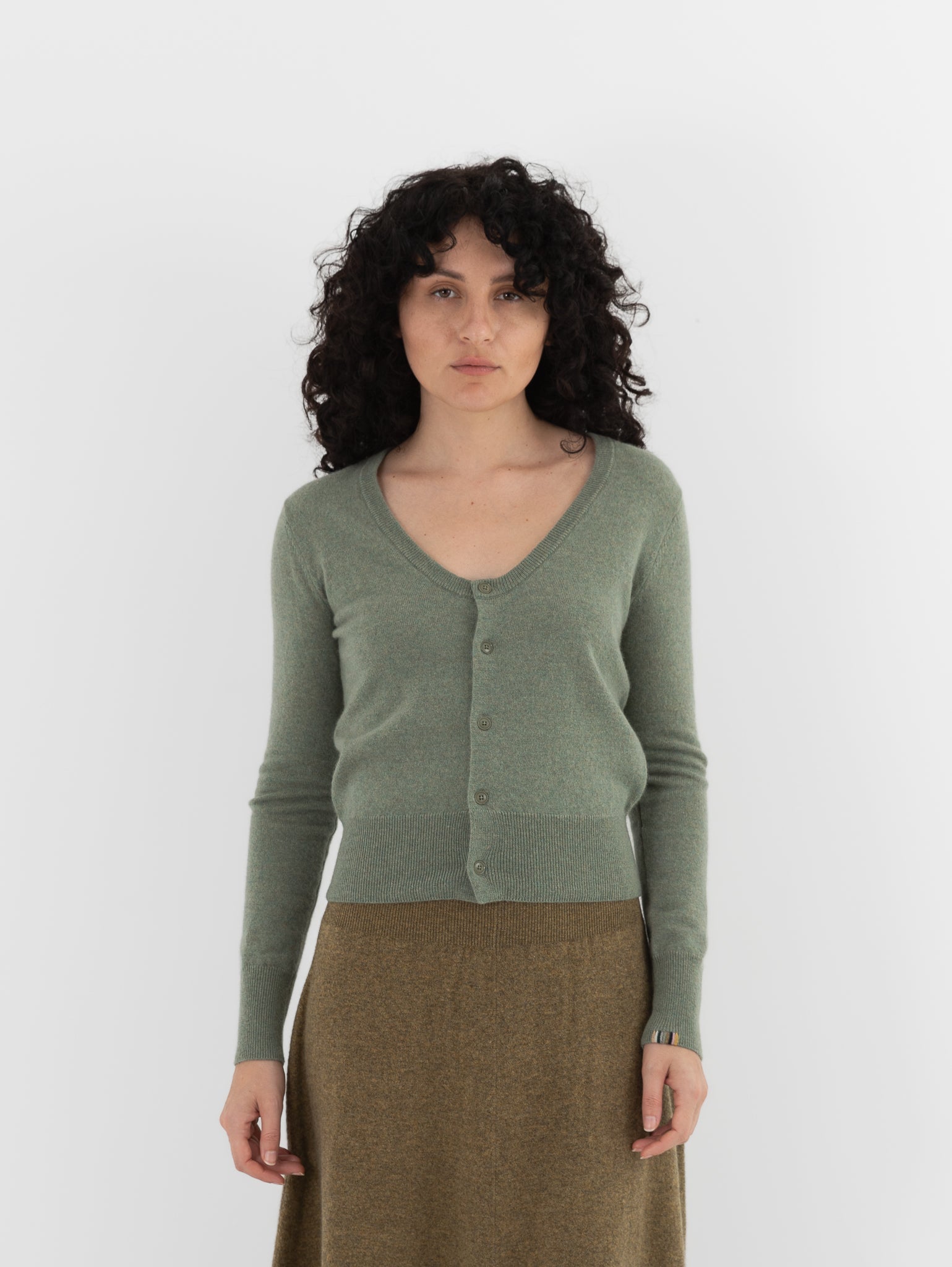 Extreme Cashmere n°511 Dorothea Cardigan in Hemlock - EXTREME CASHMERE at Worthwhile - shop CARDIGAN