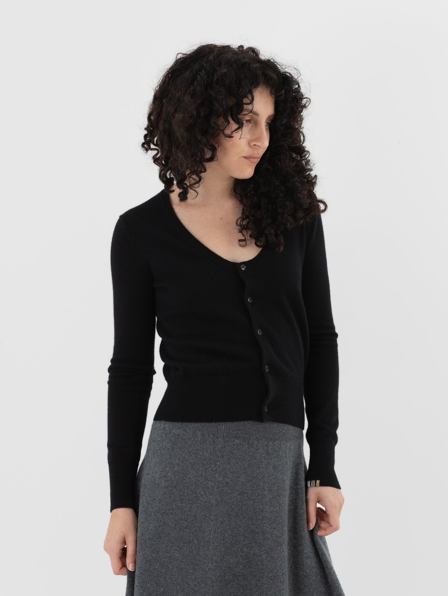 Extreme Cashmere n°511 Dorothea Cardigan in Raven - EXTREME CASHMERE at Worthwhile - shop CARDIGAN