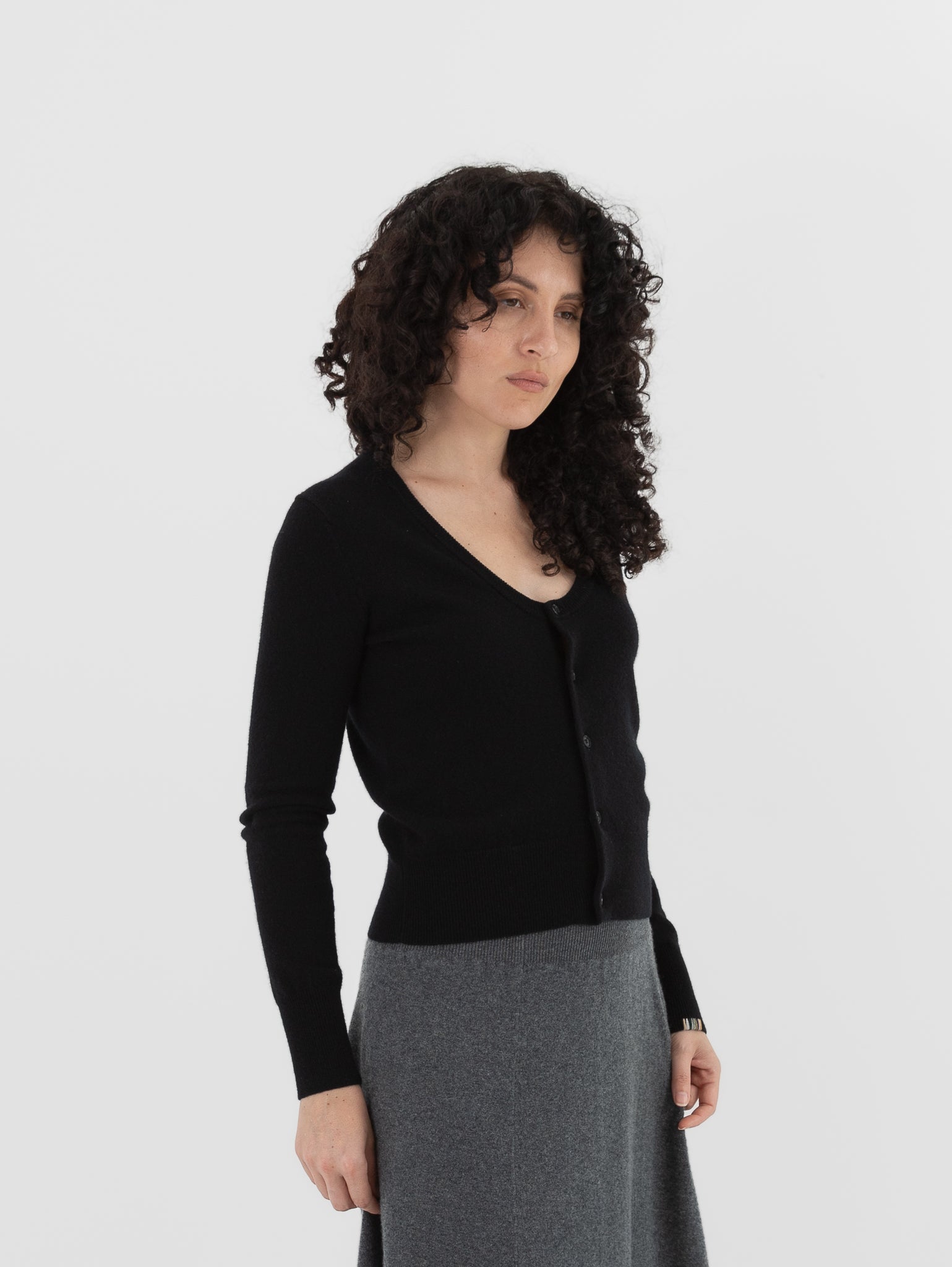 Extreme Cashmere n°511 Dorothea Cardigan in Raven - EXTREME CASHMERE at Worthwhile - shop CARDIGAN