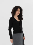 Extreme Cashmere n°511 Dorothea Cardigan in Raven - EXTREME CASHMERE at Worthwhile - shop CARDIGAN