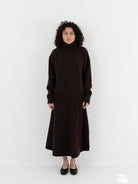 Extreme Cashmere n°20 Oversize Xtra Turtleneck in Dark Brown - EXTREME CASHMERE at Worthwhile - shop SWEATER