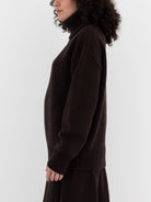 Extreme Cashmere n°20 Oversize Xtra Turtleneck in Dark Brown - EXTREME CASHMERE at Worthwhile - shop SWEATER