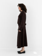 Extreme Cashmere n°388 Ease Skirt in Dark Brown - EXTREME CASHMERE at Worthwhile - shop SKIRT
