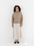 Extreme Cashmere n°434 Crop Xtra Turtleneck in Oat - EXTREME CASHMERE at Worthwhile - shop SWEATER