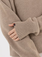 Extreme Cashmere n°434 Crop Xtra Turtleneck in Oat - EXTREME CASHMERE at Worthwhile - shop SWEATER