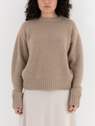 Extreme Cashmere n°373 The Oldie Crewneck in Oat - EXTREME CASHMERE at Worthwhile - shop SWEATER