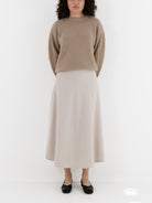 Extreme Cashmere n°388 Ease Skirt in Chalk - EXTREME CASHMERE at Worthwhile - shop SKIRT